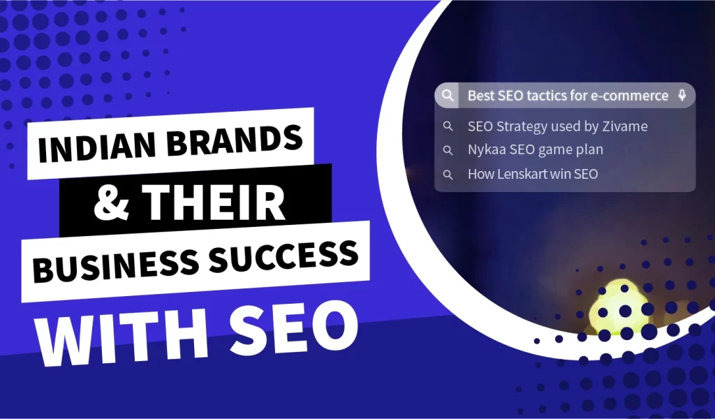 SEO strategies used by online brands in India banner by Marketing Grey