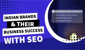 SEO strategies used by online brands in India banner by Marketing Grey