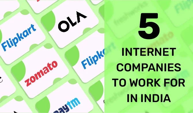 5 Best internet companies to Work in India banner by Marketing Grey