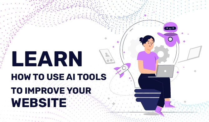 Discover how you can improve your website with AI tools banner by Marketing Grey